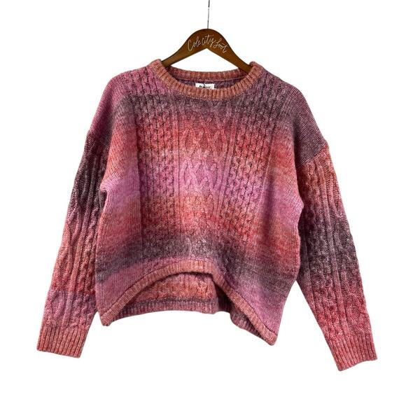 Princess Polly Cable Knit Sweater Ombré Pink Purple M/L NWT - Picture 1 of 7